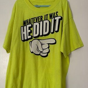 Kids Lime Green Graphic T-Shirt